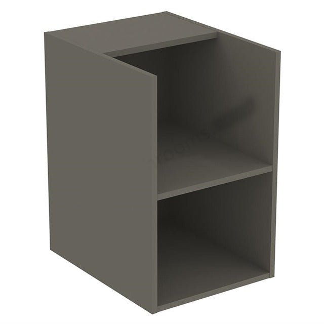 Ideal Standard I.life B Side Unit For Worktops 2 Shelves 40cm - Quartz Grey Matt - T5322NG - TAP 'N' SHOWER