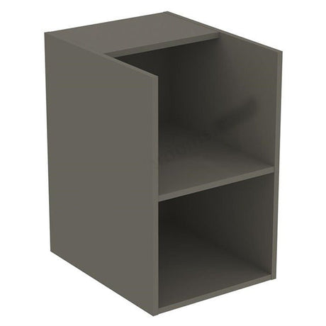 Ideal Standard I.life B Side Unit For Worktops 2 Shelves 40cm - Quartz Grey Matt - T5322NG - TAP 'N' SHOWER