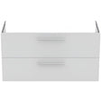 Ideal Standard i.life B Vanity Unit with 2 Horizontal Drawers 1200mm - Matt White - T5514DU - TAP 'N' SHOWER