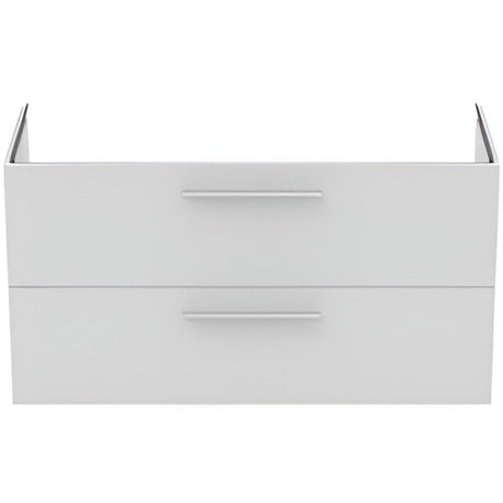Ideal Standard i.life B Vanity Unit with 2 Horizontal Drawers 1200mm - Matt White - T5514DU - TAP 'N' SHOWER