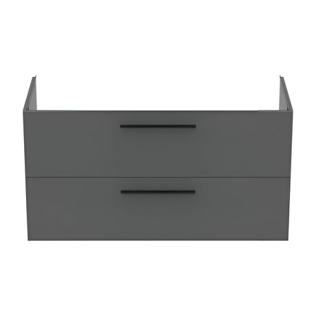 Ideal Standard i.life B Vanity Unit with 2 Horizontal Drawers 1200mm - Quartz Grey Matt - T5514NG - TAP 'N' SHOWER