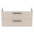 Ideal Standard i.life B Vanity Unit with 2 Horizontal Drawers 1200mm - Sand Beige Matt - T5514NF - TAP 'N' SHOWER