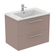 Ideal Standard i.life B 80cm Wall Hung Vanity Unit Only (Handles sold separately) - Matt Griege - T5272NH