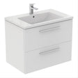Ideal Standard i.life B 80cm Wall Hung Vanity Unit Only (Handles sold separately) - Matt White - T5272DU