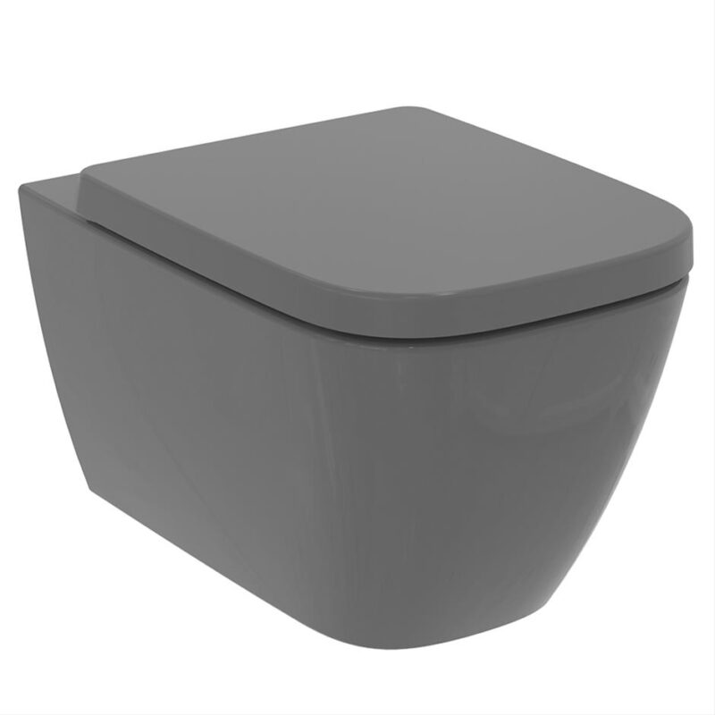 Ideal Standard i.life B Wall Mounted Toilet Pan ONLY - Gloss Grey - T461458