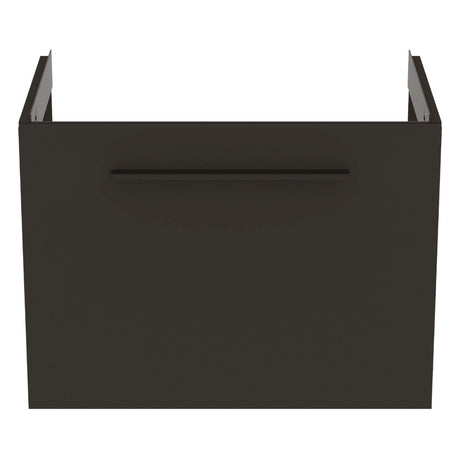 Ideal Standard i.life Compact 1 Drawer Wall Hung Vanity Unit 600mm - Cabron Grey Matt - T5292NV - TAP 'N' SHOWER