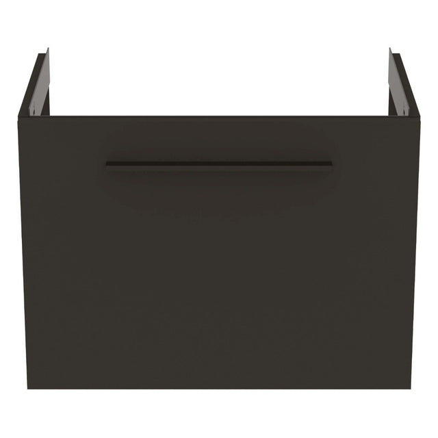 Ideal Standard i.life Compact 1 Drawer Wall Hung Vanity Unit 600mm - Cabron Grey Matt - T5292NV - TAP 'N' SHOWER