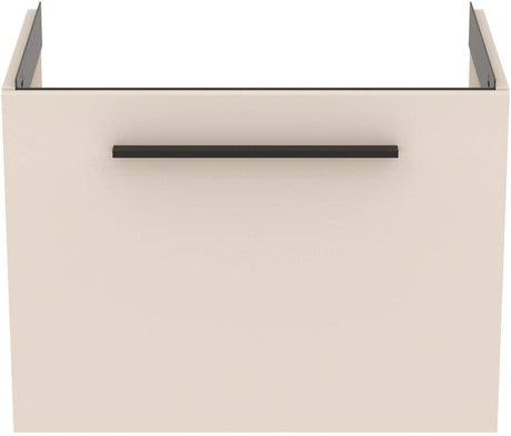 Ideal Standard i.life Compact Wall Hung Vanity Unit 1 Drawer 600mm - Sand Beige Matt - T5292NF - TAP 'N' SHOWER