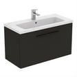 Ideal Standard i.life Compact Wall Hung Vanity Unit 1 Drawer 800mm - Carbon Grey Matt - T5294NV - TAP 'N' SHOWER