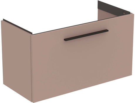Ideal Standard i.life Compact Wall Hung Vanity Unit 1 Drawer 800mm - Greige Matt - T5294NH - TAP 'N' SHOWER