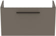 Ideal Standard i.life Compact Wall Hung Vanity Unit 1 Drawer 800mm - Quartz Grey Matt - T5294NG - TAP 'N' SHOWER