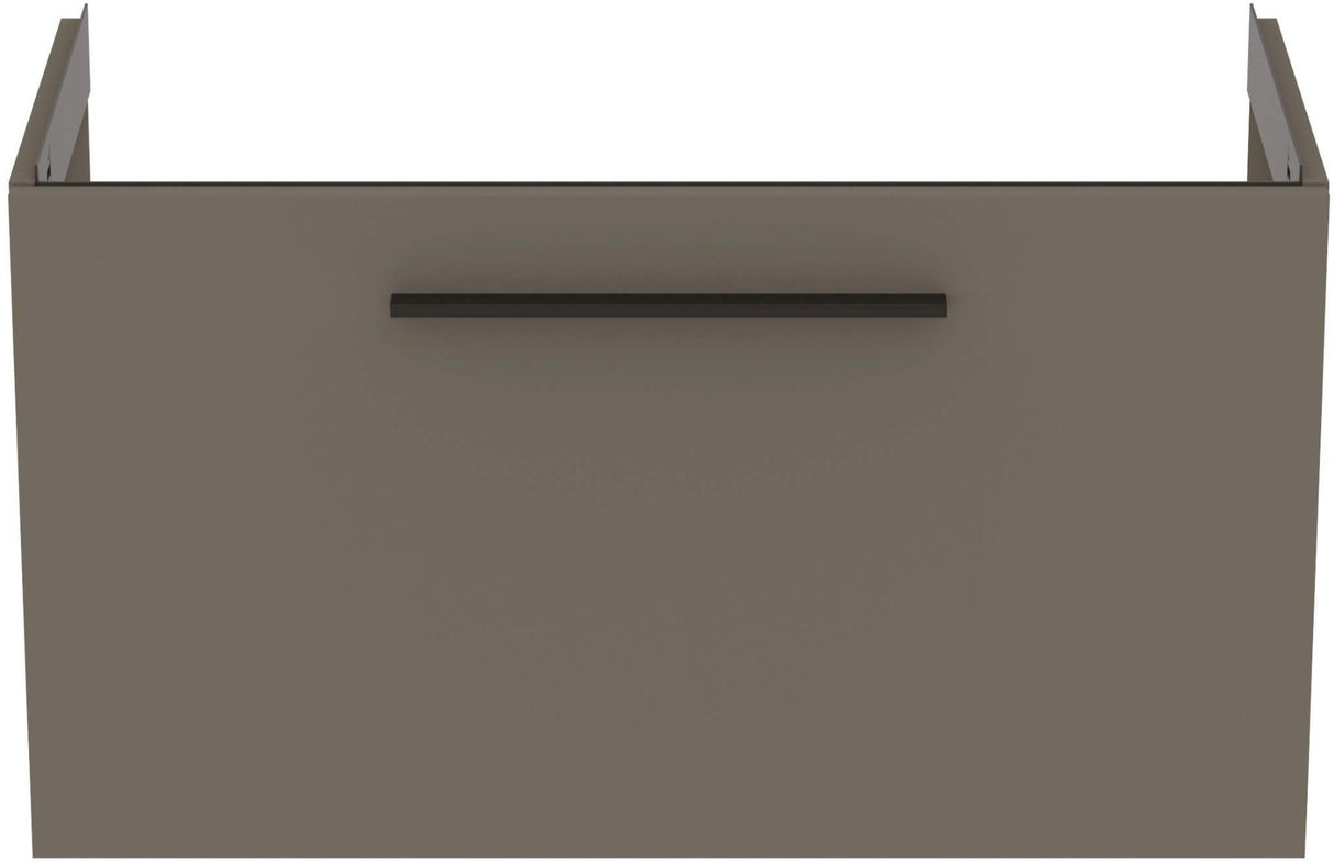 Ideal Standard i.life Compact Wall Hung Vanity Unit 1 Drawer 800mm - Quartz Grey Matt - T5294NG - TAP 'N' SHOWER