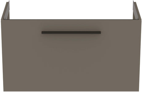 Ideal Standard i.life Compact Wall Hung Vanity Unit 1 Drawer 800mm - Quartz Grey Matt - T5294NG - TAP 'N' SHOWER