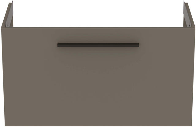 Ideal Standard i.life Compact Wall Hung Vanity Unit 1 Drawer 800mm - Quartz Grey Matt - T5294NG - TAP 'N' SHOWER