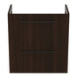 Ideal Standard i.life Compact Wall Hung Vanity Unit 2 Drawers 600mm - Coffee Oak - T5293NW - TAP 'N' SHOWER