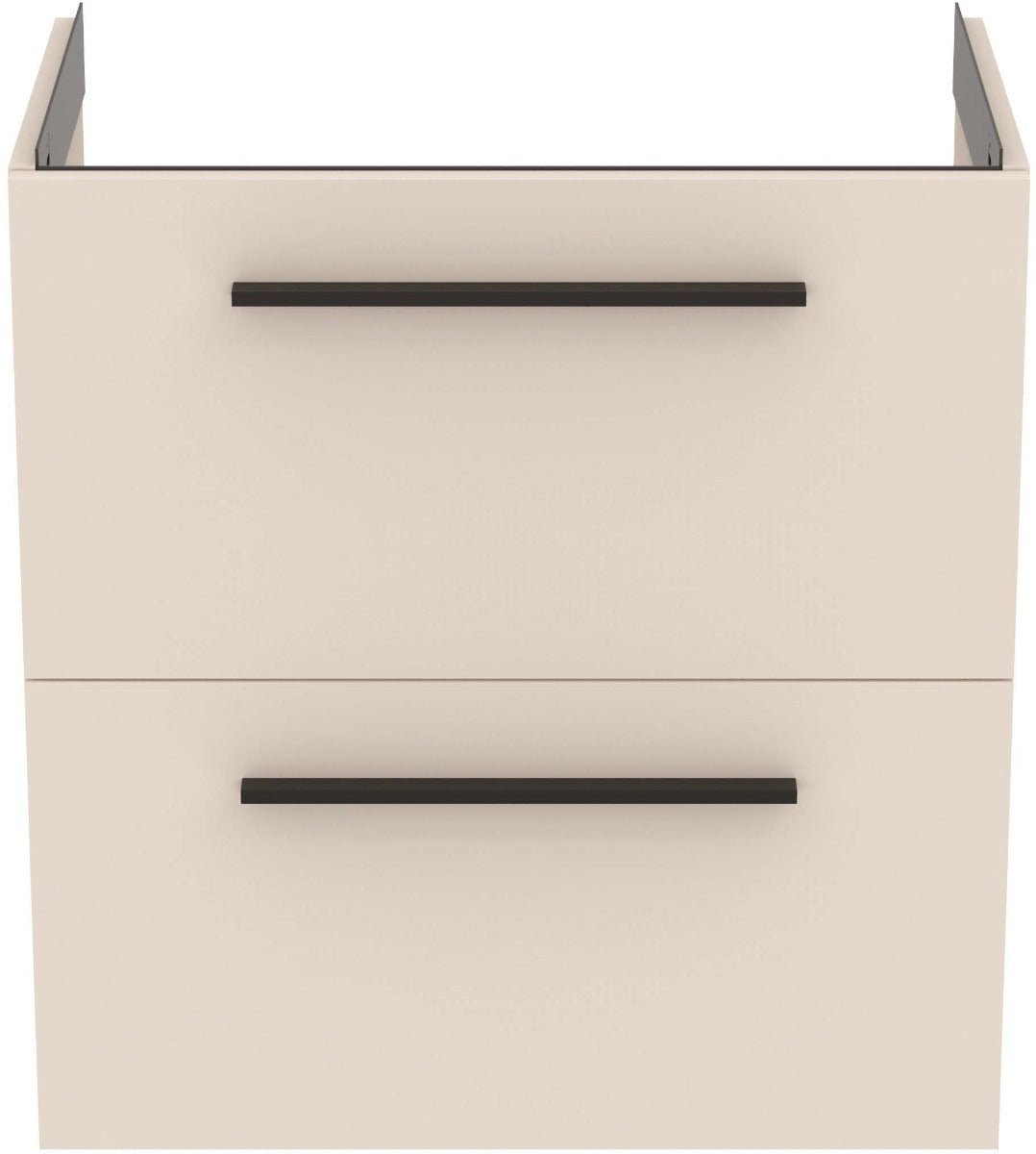 Ideal Standard i.life Compact Wall Hung Vanity Unit 2 Drawers 600mm - Sand Beige Matt - T5293NF - TAP 'N' SHOWER