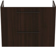 Ideal Standard i.life Compact Wall Hung Vanity Unit 2 Drawers 800mm - Coffee Oak - T5295NW - TAP 'N' SHOWER