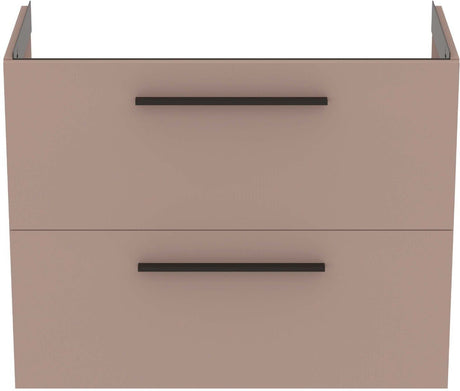Ideal Standard i.life Compact Wall Hung Vanity Unit 2 Drawers 800mm - Greige Matt - T5295NH - TAP 'N' SHOWER