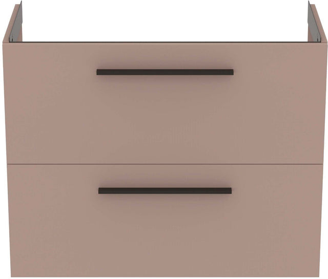 Ideal Standard i.life Compact Wall Hung Vanity Unit 2 Drawers 800mm - Greige Matt - T5295NH - TAP 'N' SHOWER