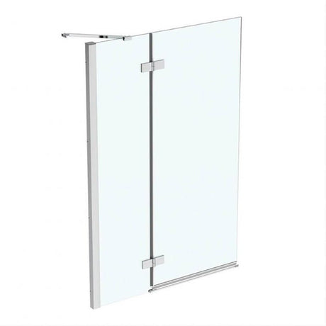 Ideal Standard I.Life Hinged LH Bathscreen with Fixed Panel 1500mm High x 1000mm Wide 8mm Glass - Bright Silver - T4887EO - TAP 'N' SHOWER