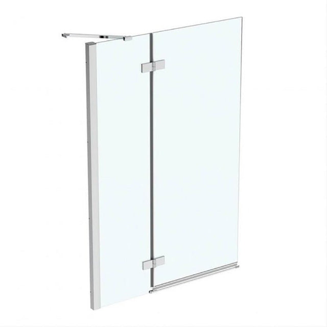 Ideal Standard I.Life Hinged LH Bathscreen with Fixed Panel 1500mm High x 1000mm Wide 8mm Glass - Bright Silver - T4887EO - TAP 'N' SHOWER
