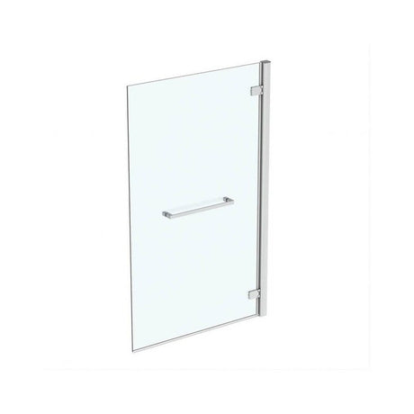 Ideal Standard I.Life Hinged RH Bathscreen with Towel Rail 1500mm High x 900mm Wide 8mm Glass - Bright Silver - T4888EO - TAP 'N' SHOWER
