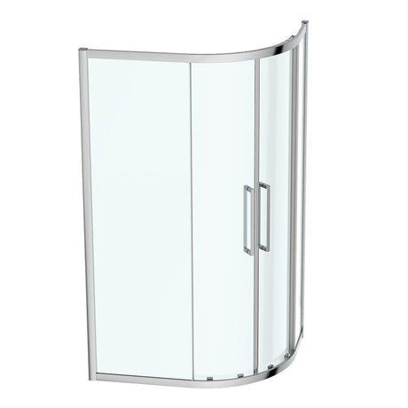Ideal Standard I.life Offset Quadrant Enclosure W/ Idealclean Clear Glass 1200mm X 900mm - Bright Silver Frame - T4964EO - TAP 'N' SHOWER