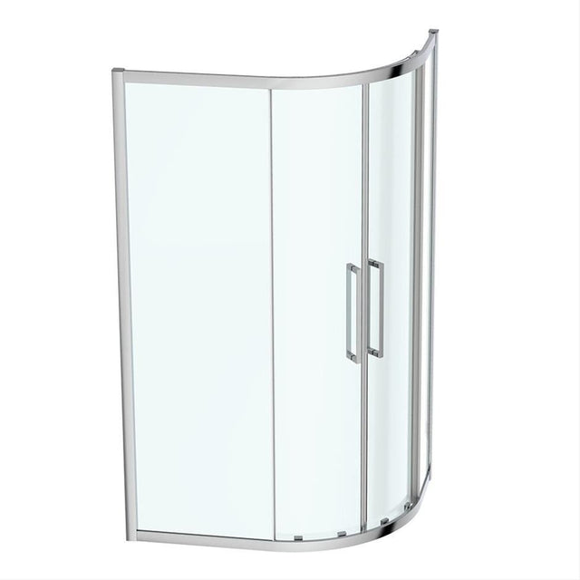 Ideal Standard I.life Offset Quadrant Enclosure W/ Idealclean Clear Glass 1200mm X 900mm - Bright Silver Frame - T4964EO - TAP 'N' SHOWER