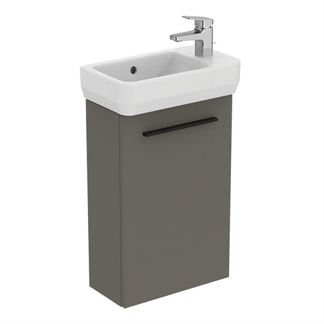 Ideal Standard i.life S 1 450mm 1 Door Vanity Unit ONLY (Handles Sold Separately) - Matt Quartz Grey - T5296NG