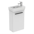 Ideal Standard i.life S 450mm 1 Door Vanity Unit ONLY (Handles Sold Separately) - Matt White - T5296DU