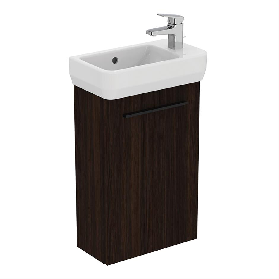 Ideal Standard i.life S 450mm 1 Door Vanity Unit ONLY (Handles Sold Separately) - Coffee Oak - T5296NW