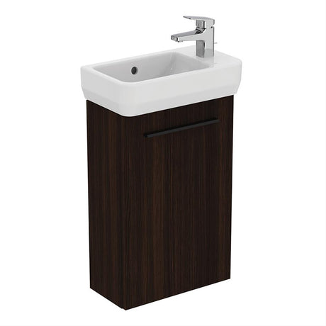 Ideal Standard i.life S 450mm 1 Door Vanity Unit ONLY (Handles Sold Separately) - Coffee Oak - T5296NW