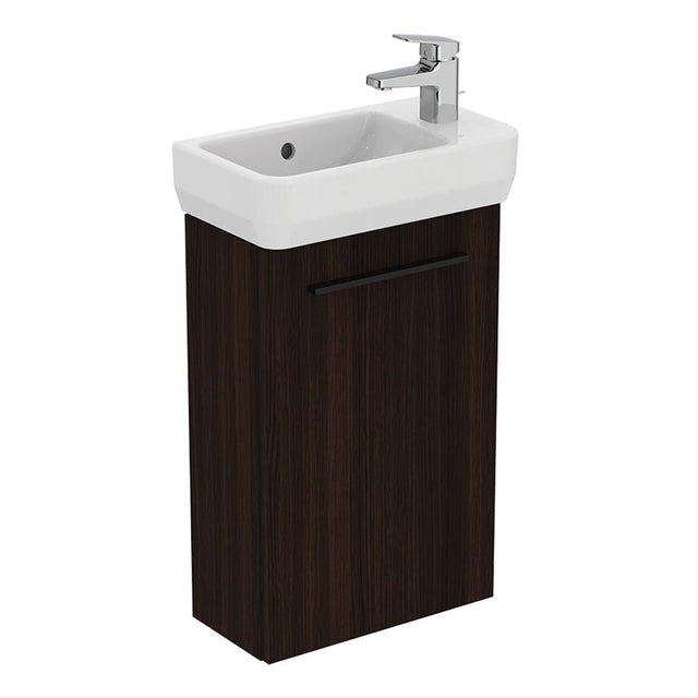 Ideal Standard i.life S 450mm 1 Door Vanity Unit ONLY (Handles Sold Separately) - Coffee Oak - T5296NW
