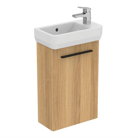 Ideal Standard i.life S 450mm 1 Door Vanity Unit ONLY (Handles Sold Separately) - Natural Oak - T5296NX