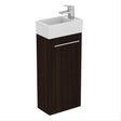 Ideal Standard i.life S 350mm 1 Door Vanity Unit ONLY (Handles Sold Separately) - Coffee Oak - T5303NW