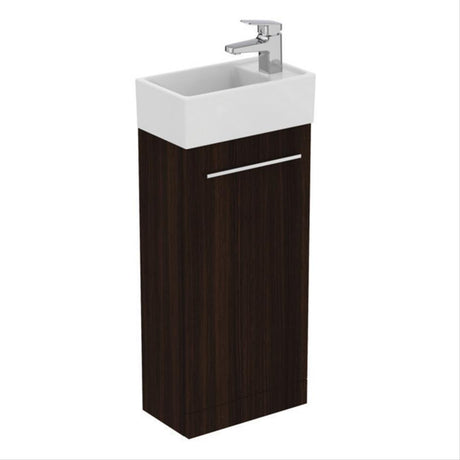 Ideal Standard i.life S 350mm 1 Door Vanity Unit ONLY (Handles Sold Separately) - Coffee Oak - T5303NW