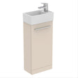 Ideal Standard i.life S 350mm 1 Door Vanity Unit ONLY (Handles Sold Separately) - Matt Sandy Beige - T5303NF