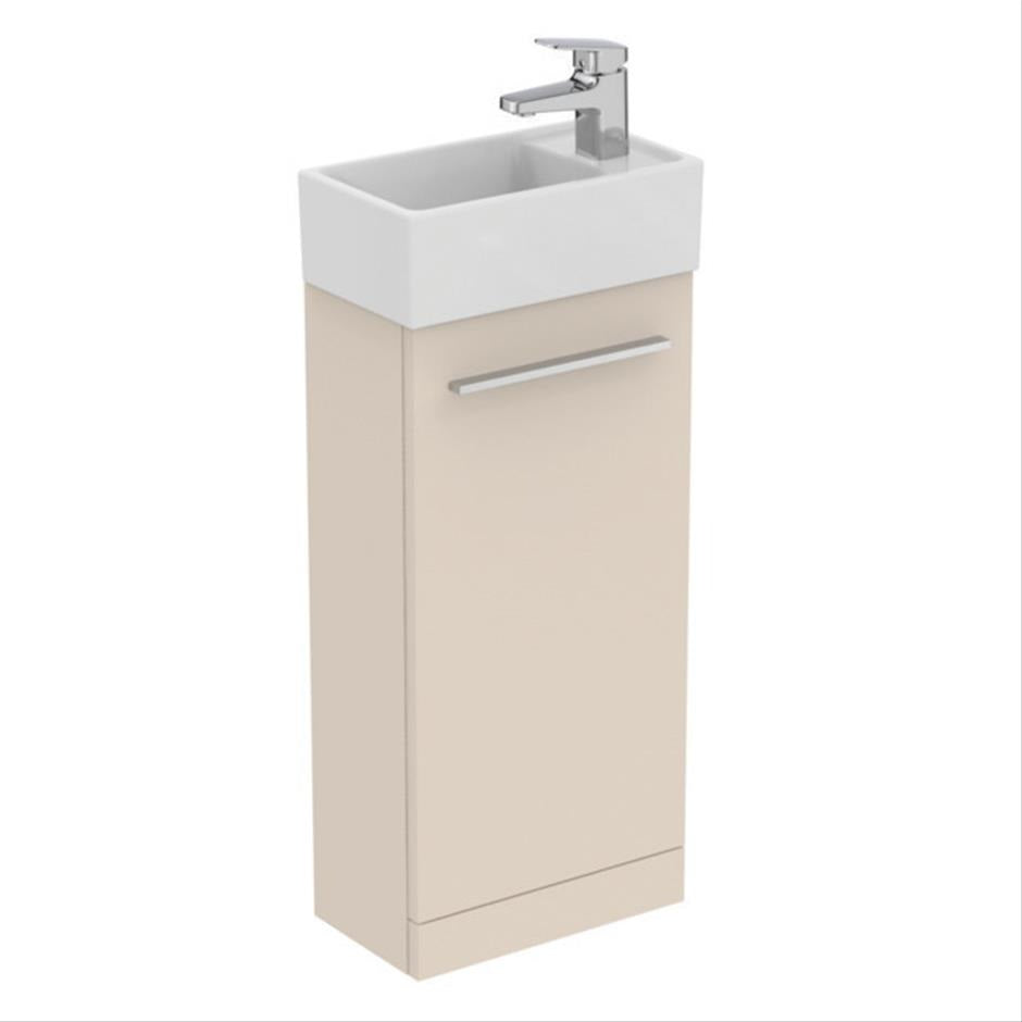 Ideal Standard i.life S 350mm 1 Door Vanity Unit ONLY (Handles Sold Separately) - Matt Sandy Beige - T5303NF