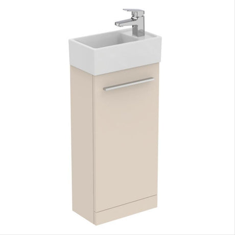 Ideal Standard i.life S 350mm 1 Door Vanity Unit ONLY (Handles Sold Separately) - Matt Sandy Beige - T5303NF