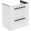 Ideal Standard I.life S 2 Drawer Compact Wall Hung Vanity Unit 600mm - Matt White - T5293DU - TAP 'N' SHOWER