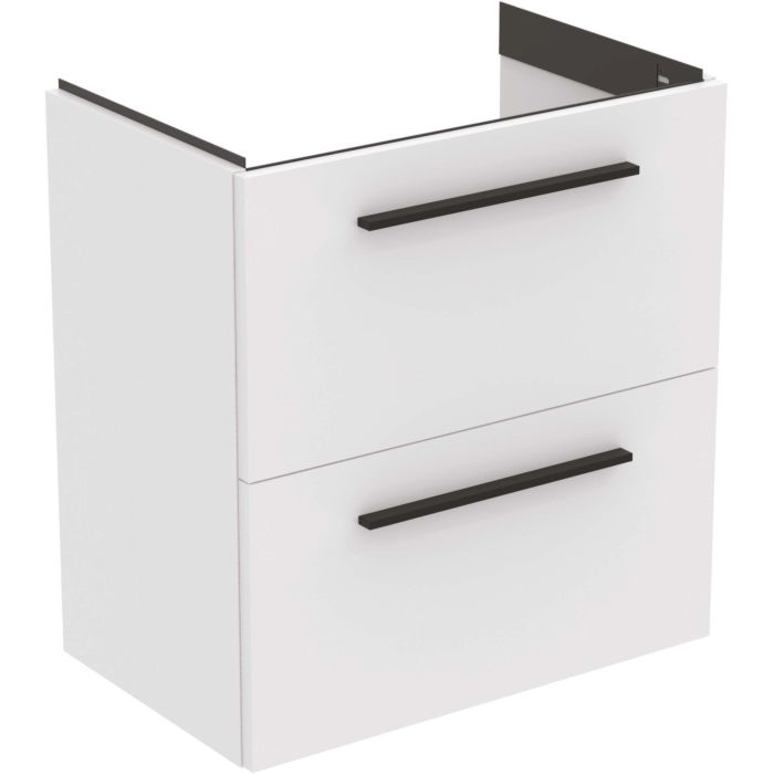 Ideal Standard I.life S 2 Drawer Compact Wall Hung Vanity Unit 600mm - Matt White - T5293DU - TAP 'N' SHOWER