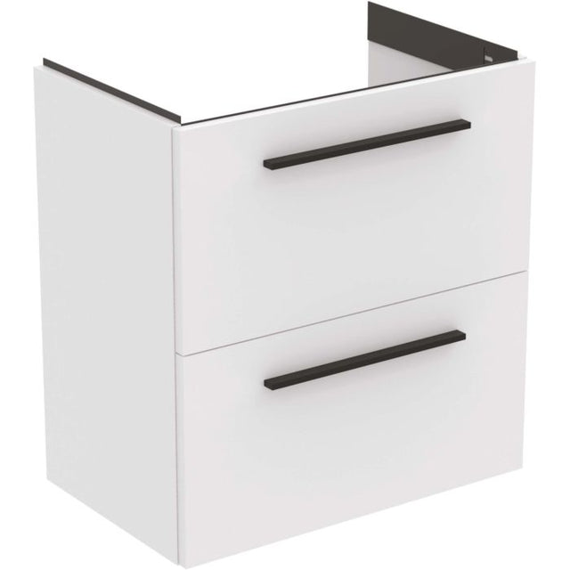 Ideal Standard I.life S 2 Drawer Compact Wall Hung Vanity Unit 600mm - Matt White - T5293DU - TAP 'N' SHOWER