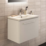 Ideal Standard I.life S Compact 1 Drawer Wall Hung Vanity Unit 600mm - Matt White - T5292DU - TAP 'N' SHOWER