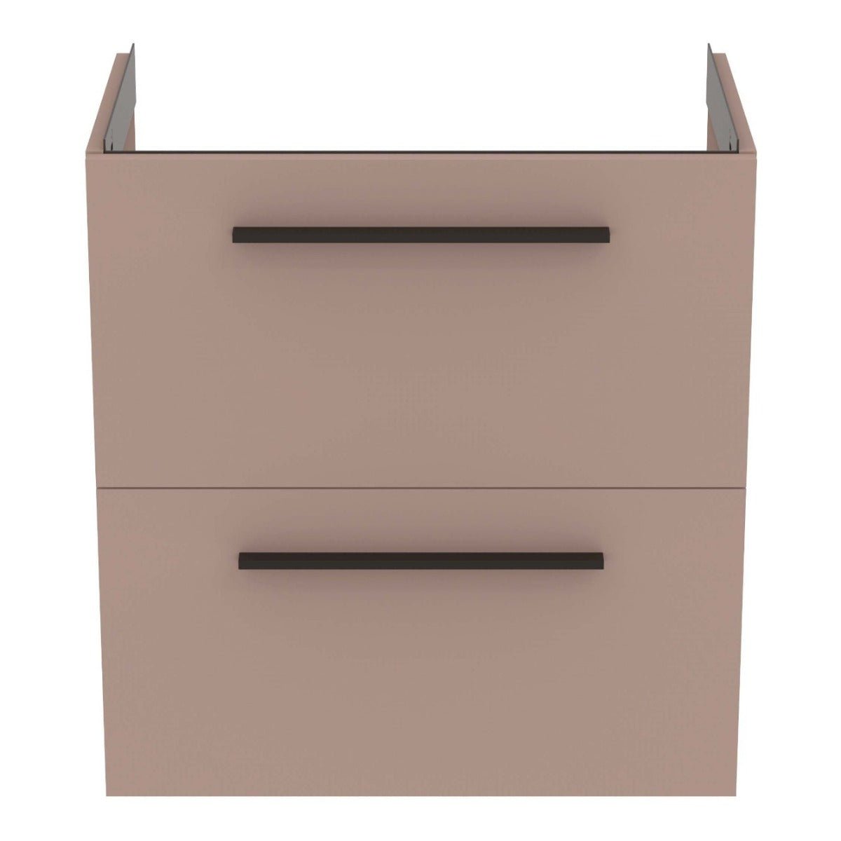 Ideal Standard i.life S Compact Wall Hung Vanity Unit 2 Drawers 600mm - Greige Matt - T5293NH - TAP 'N' SHOWER