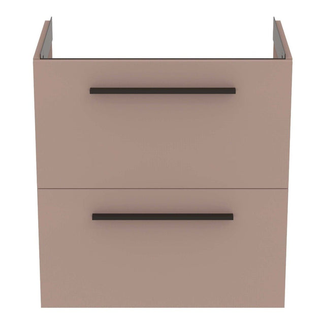 Ideal Standard i.life S Compact Wall Hung Vanity Unit 2 Drawers 600mm - Greige Matt - T5293NH - TAP 'N' SHOWER
