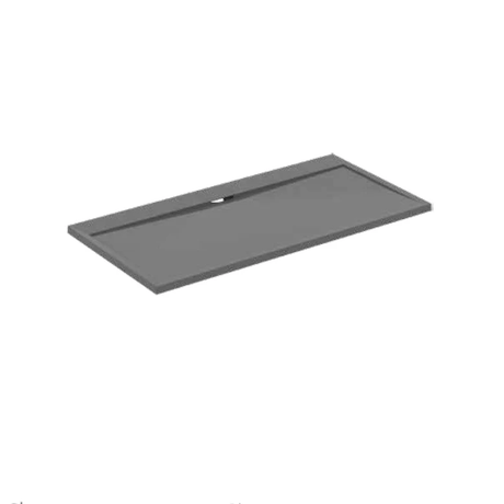 Ideal Standard i.life Ultra Flat 1400mm x 700mm Shower Tray - Concrete Grey - T5241FS - TAP 'N' SHOWER