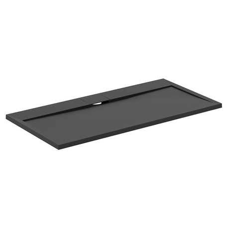 Ideal Standard i.life Ultra Flat 1400mm x 700mm Shower Tray - Jet Black - T5241FV - TAP 'N' SHOWER