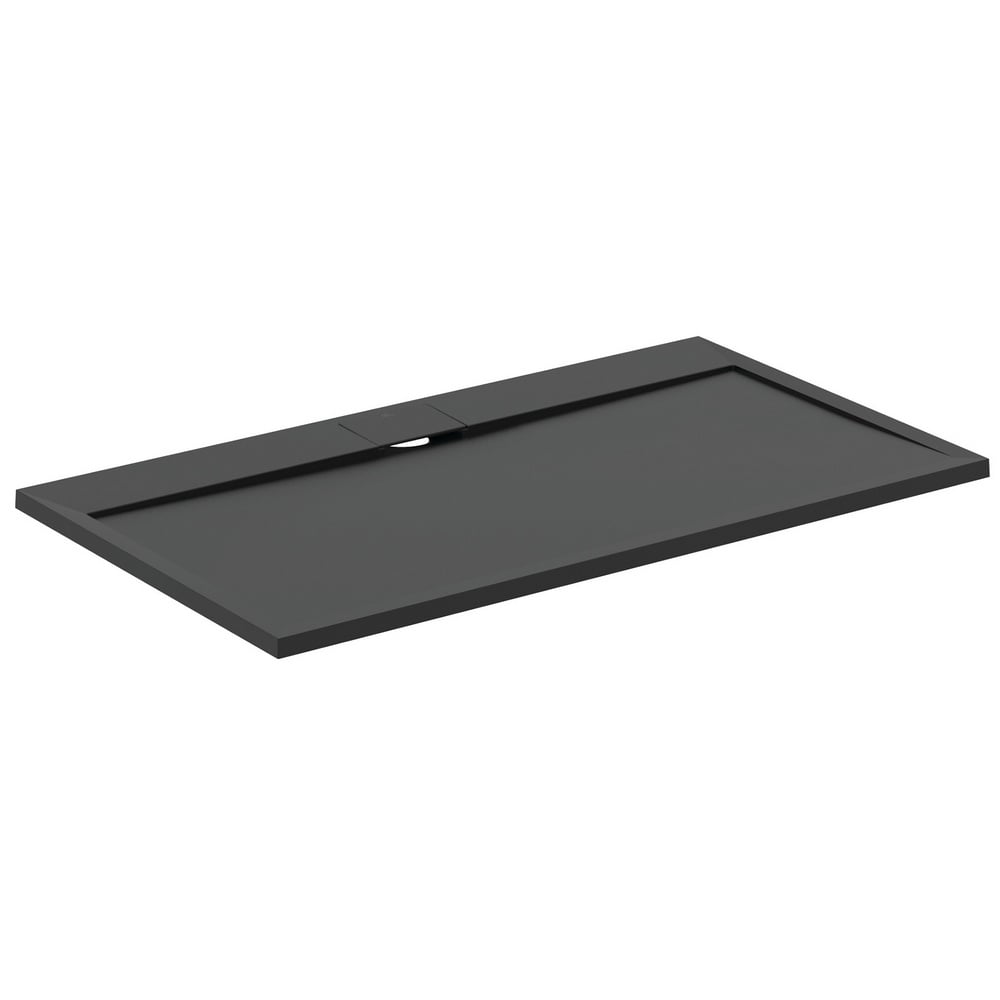 Ideal Standard i.life Ultra Flat 1400mm x 800mm Shower Tray - Jet Black - T5224FV - TAP 'N' SHOWER