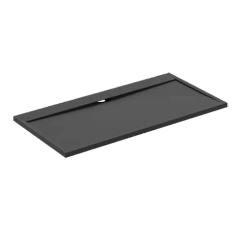 Ideal Standard i.life Ultra Flat 1700mm x 700mm Shower Tray - Jet Black - T5244FV - TAP 'N' SHOWER