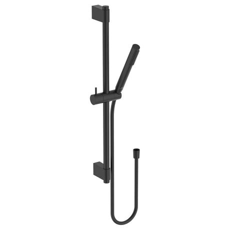 Ideal Standard Idealrain Stick Shower Kit Single Function Handspray 600mm Rail1.75m Hose - Silk Black - A7616XG - TAP 'N' SHOWER